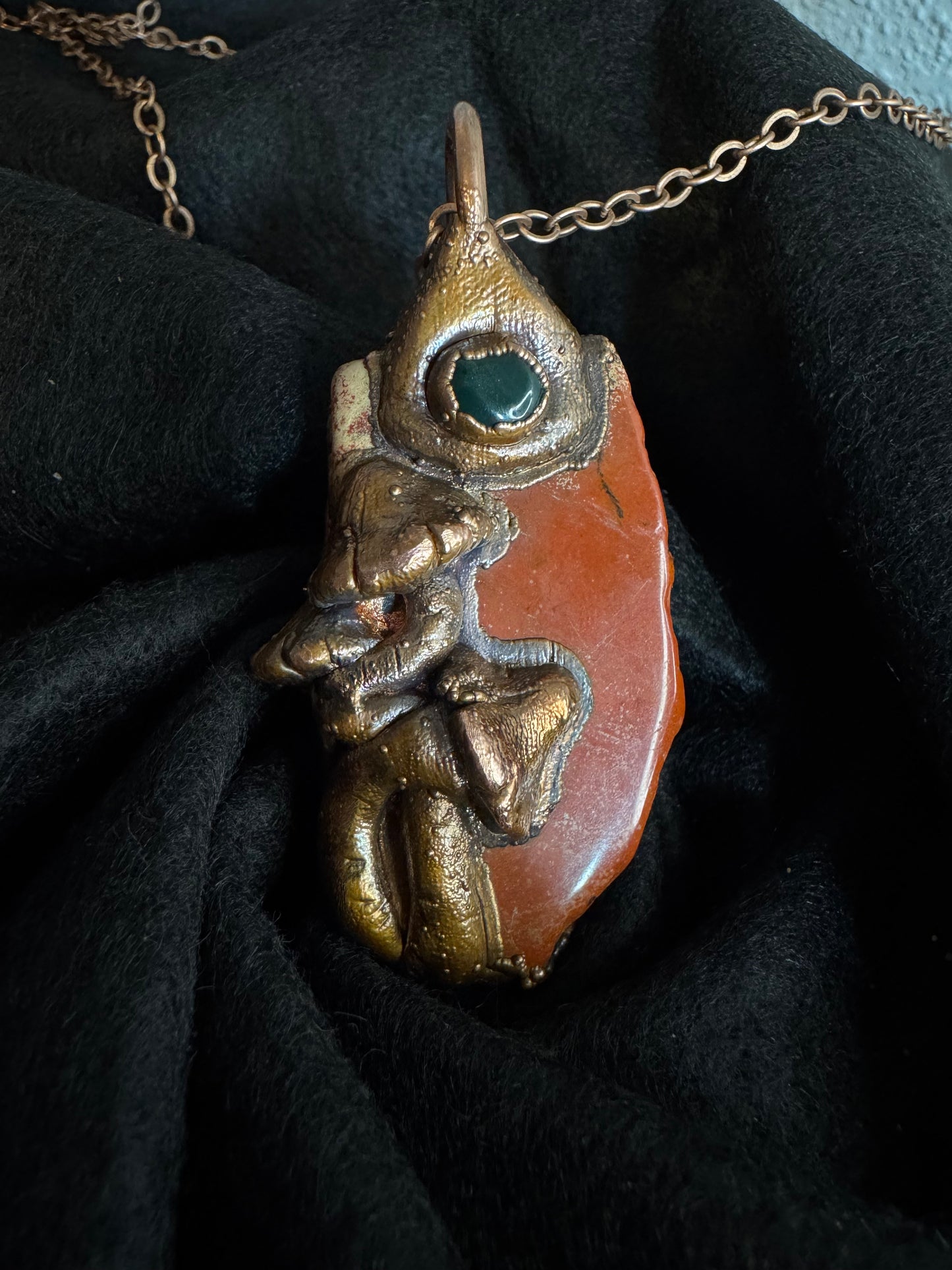 Jasper Mushroom Pendant