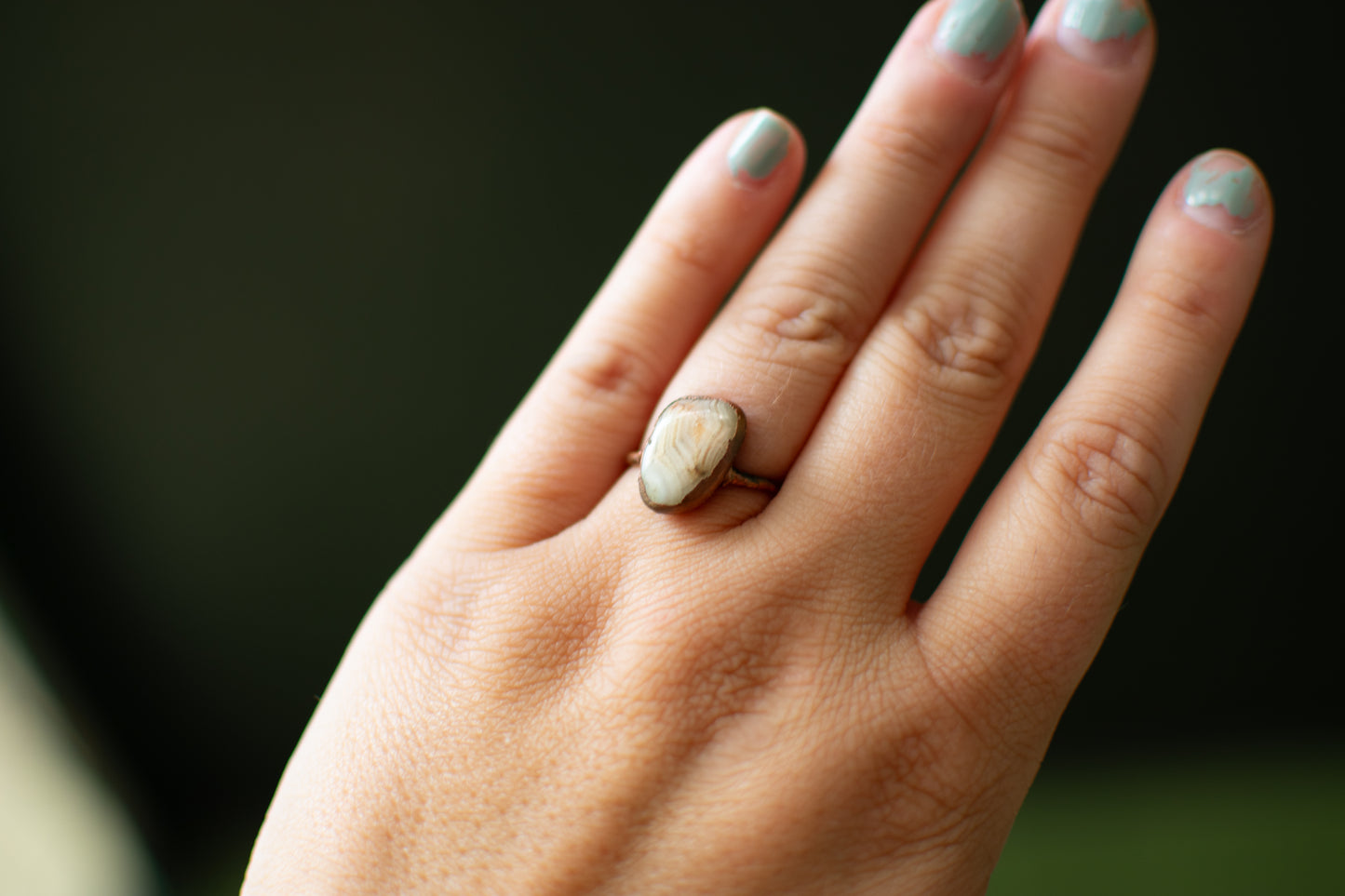 Agate Ring size 7