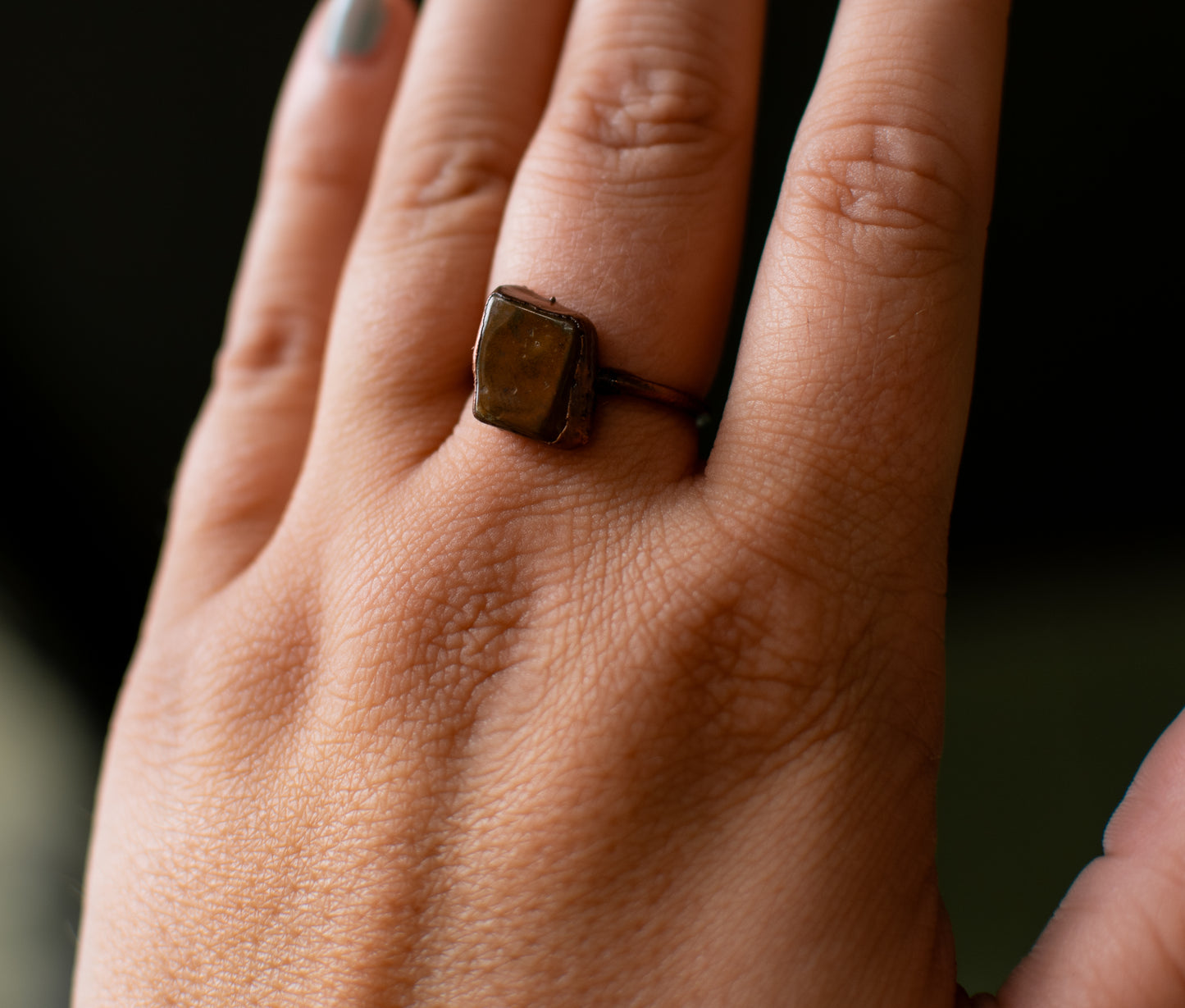 Brown Jasper Ring- size 8