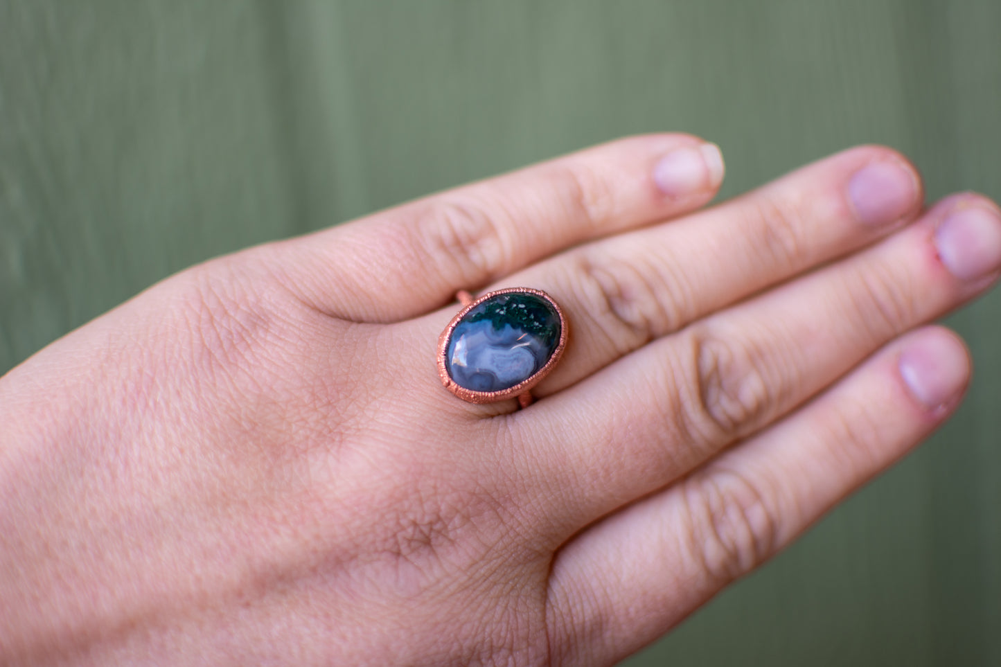 Moss Agate- Size 6.5