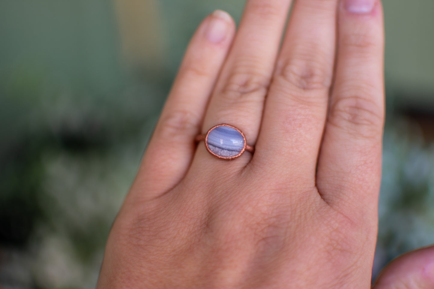 Blue Lace Agate- Size 6.5