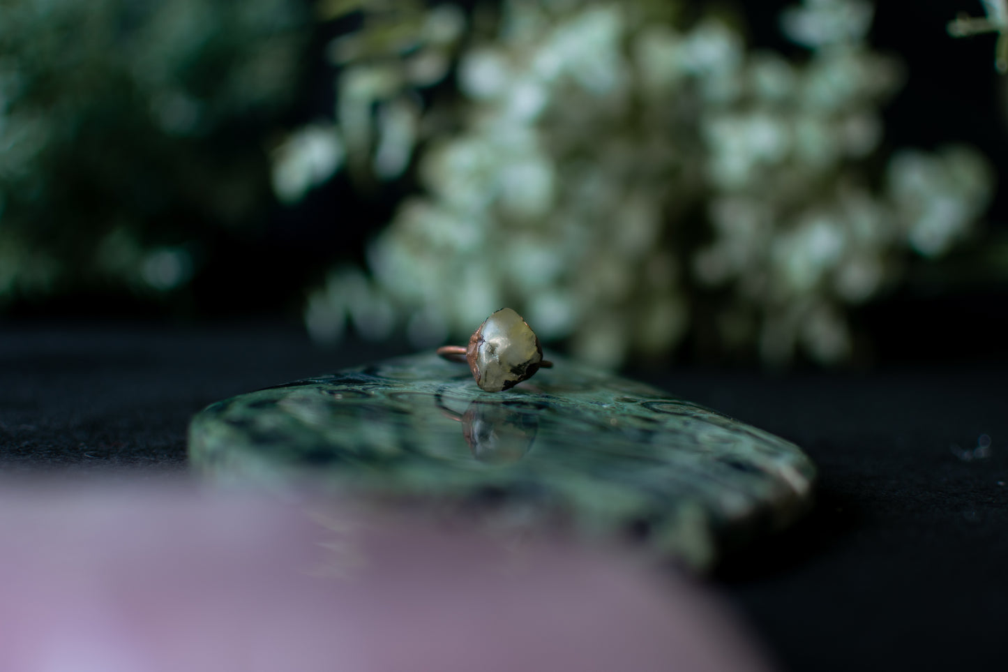 Prehnite Ring- size 9