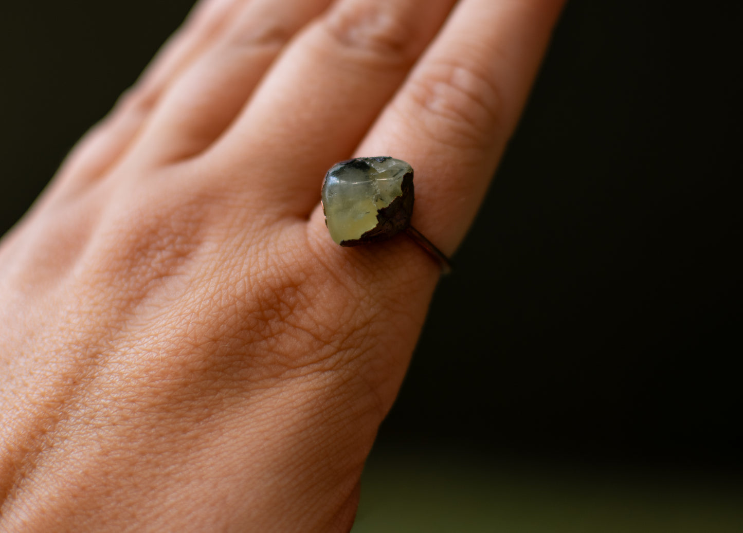 Prehnite Ring- size 9