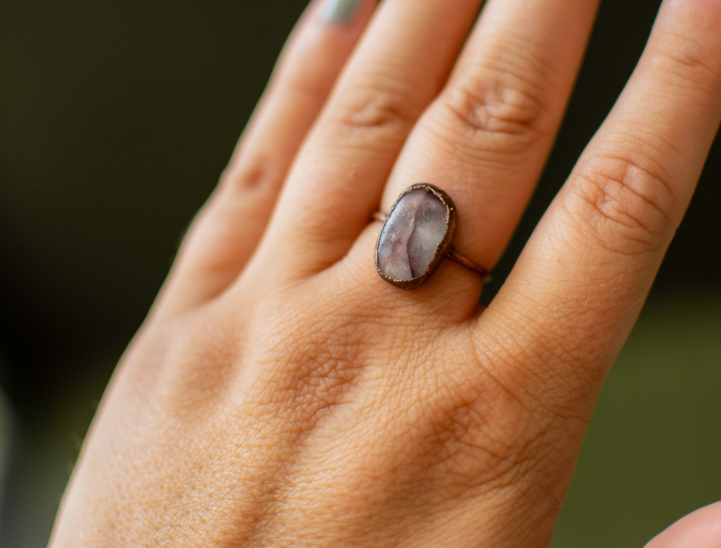 Fire Quartz Ring-size 8.5