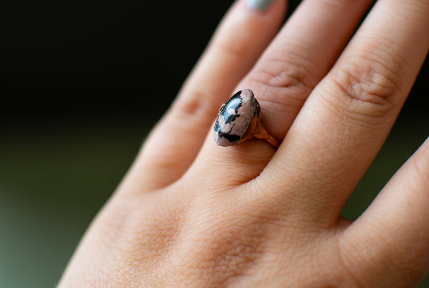 Rhodonite Ring- Size 6