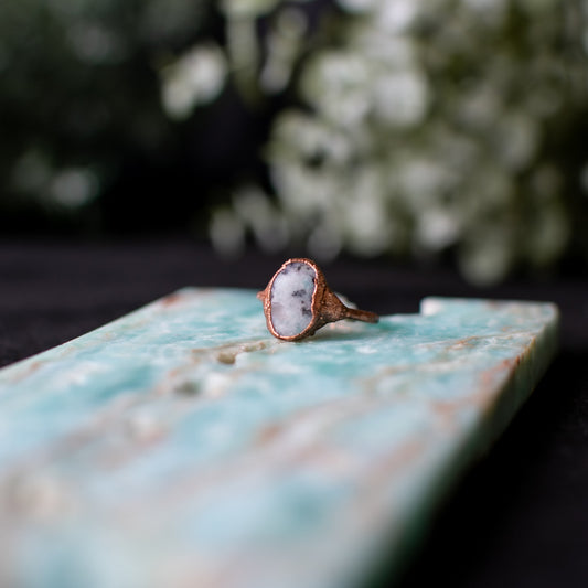 Kiwi Jasper Ring- Size 7