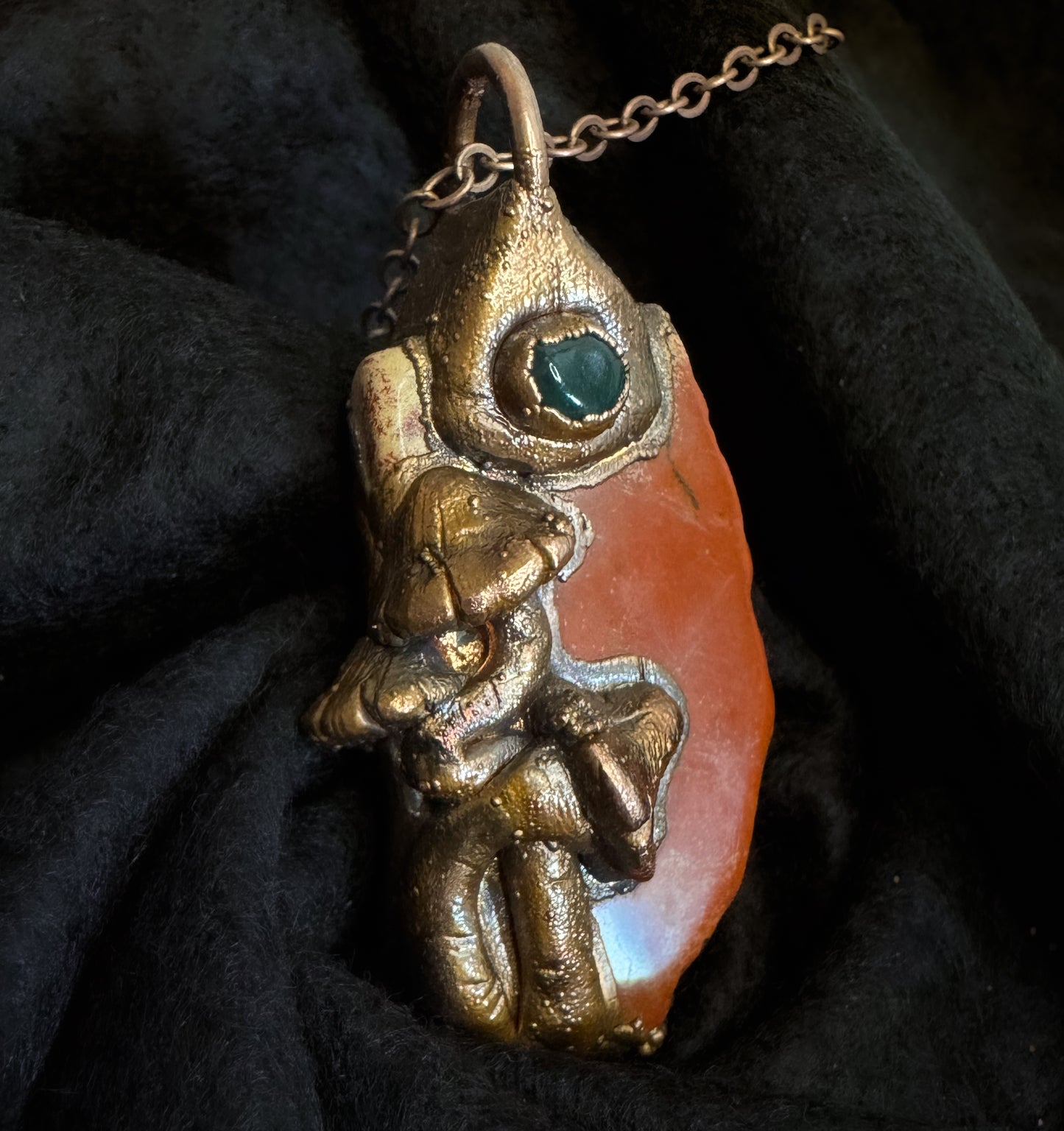 Jasper Mushroom Pendant