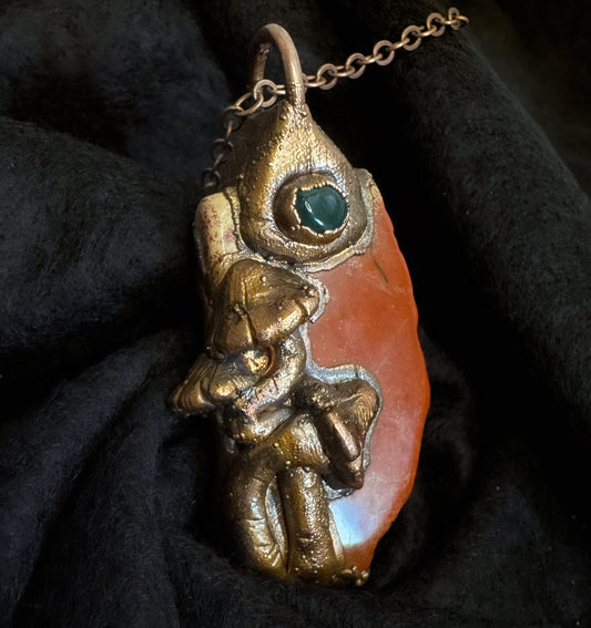 Jasper Mushroom Pendant