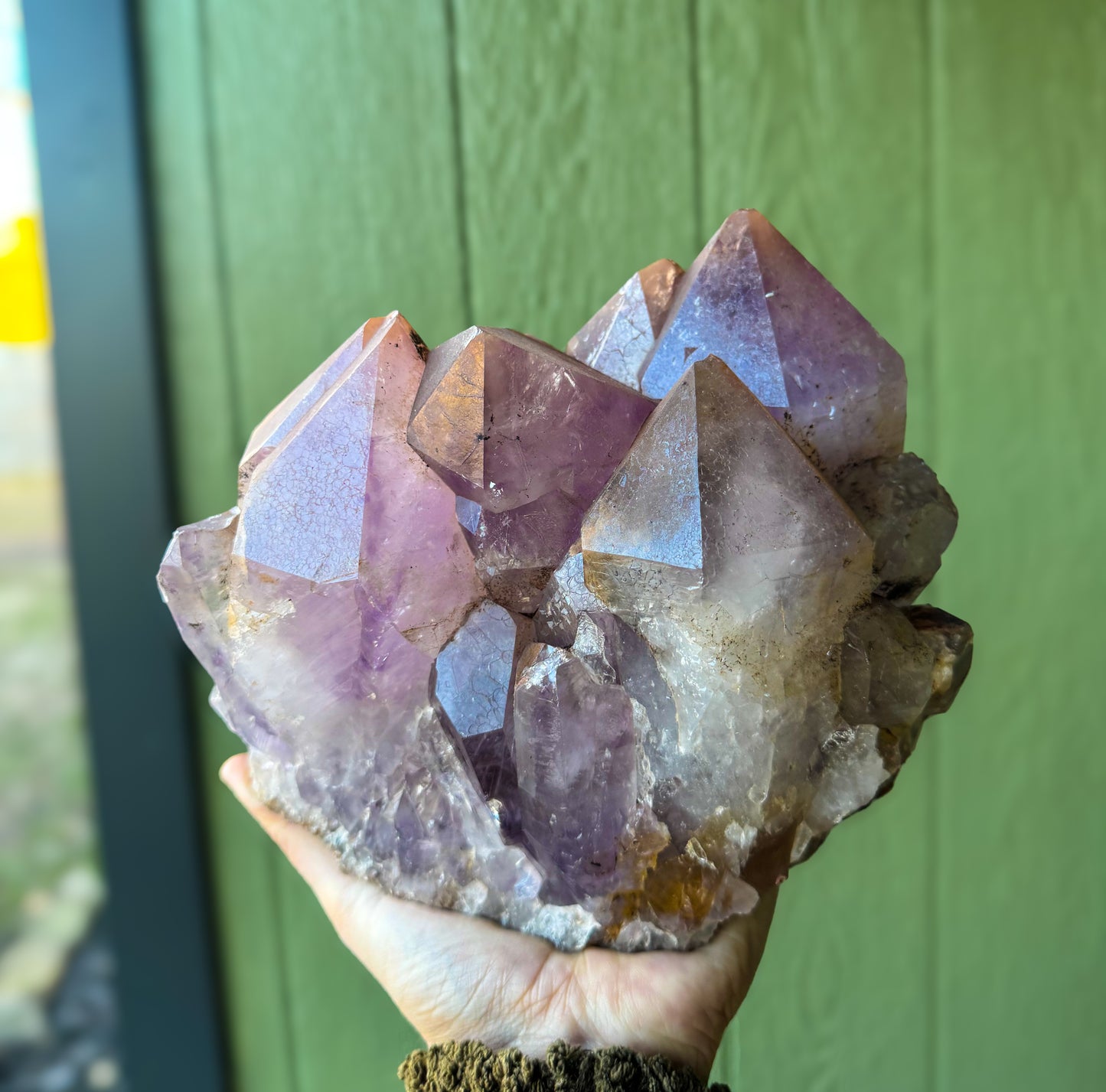 9.14 lb Hematoid Amethyst Cluster