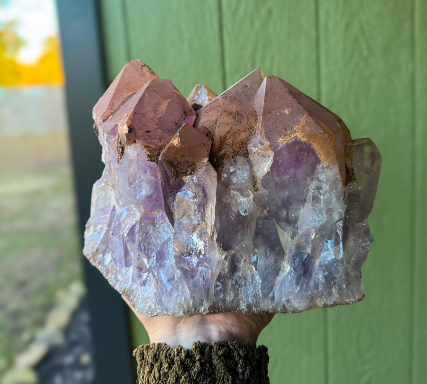 9.14 lb Hematoid Amethyst Cluster