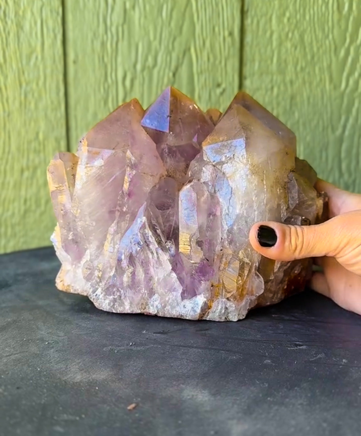 9.14 lb Hematoid Amethyst Cluster
