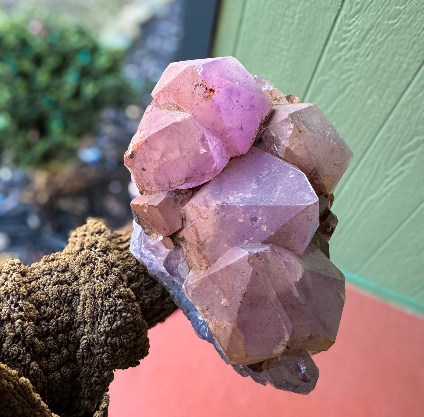 9.14 lb Hematoid Amethyst Cluster