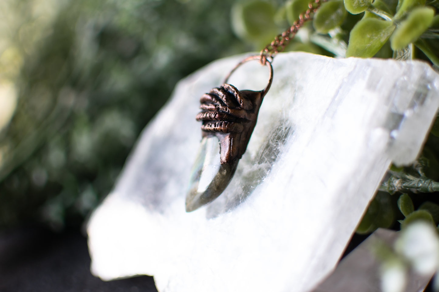 Mushroom Labradorite Pendant