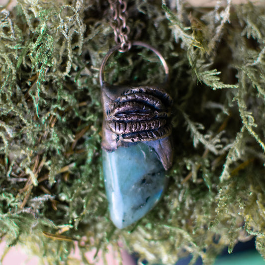 Mushroom Labradorite Pendant