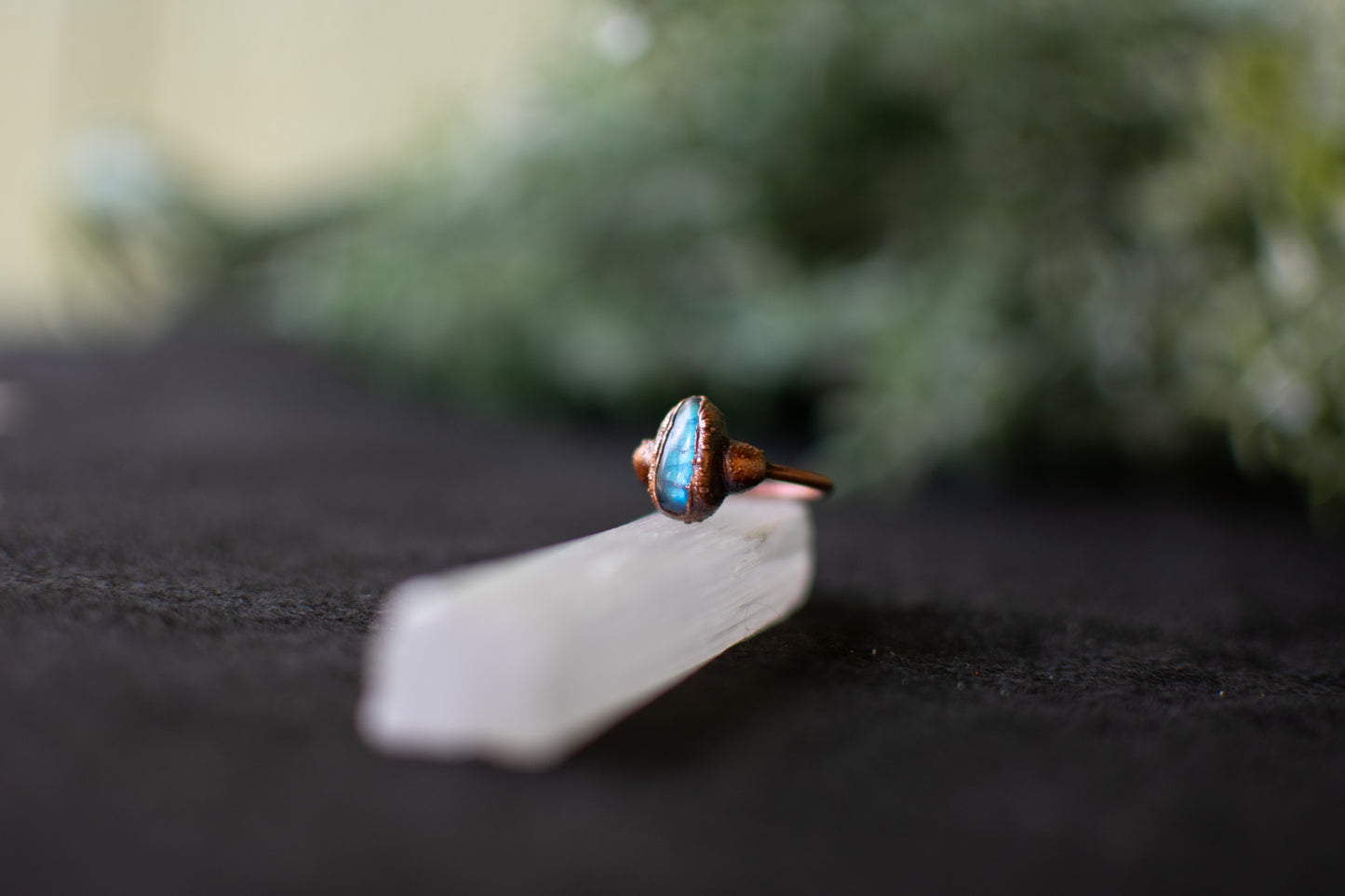 Labradorite Tear Drop Ring