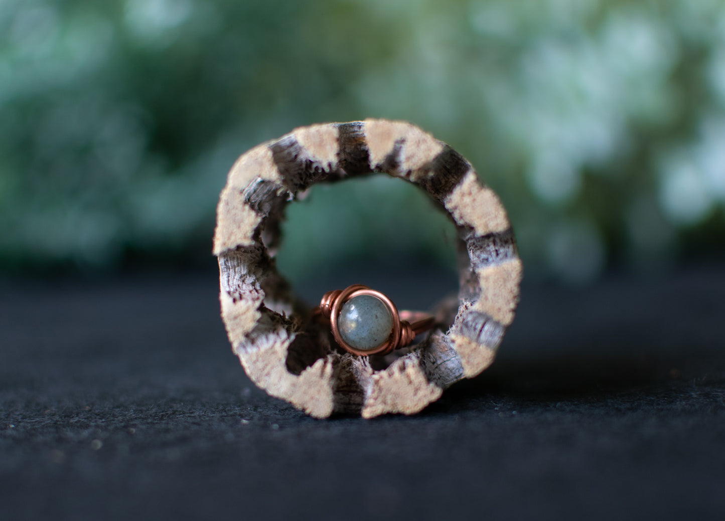 Wire Wrapped Labradorite Ring