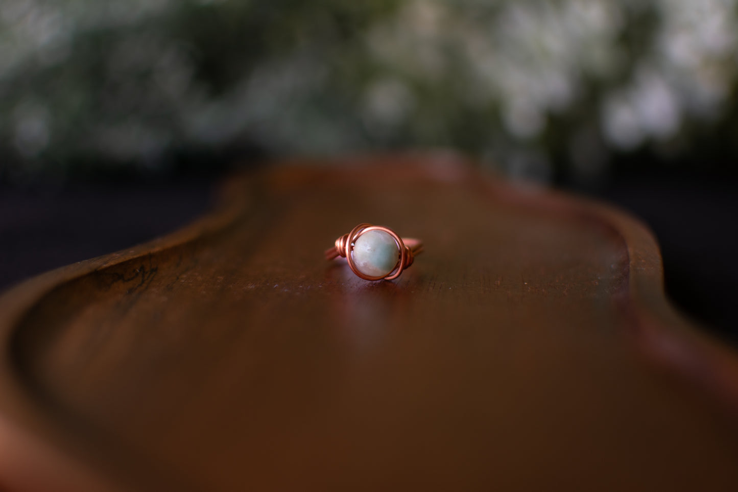 Amazonite Wire Wrapped Ring