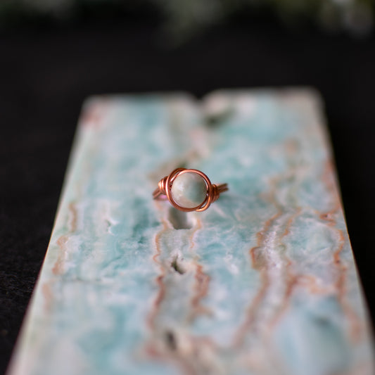 Amazonite Wire Wrapped Ring