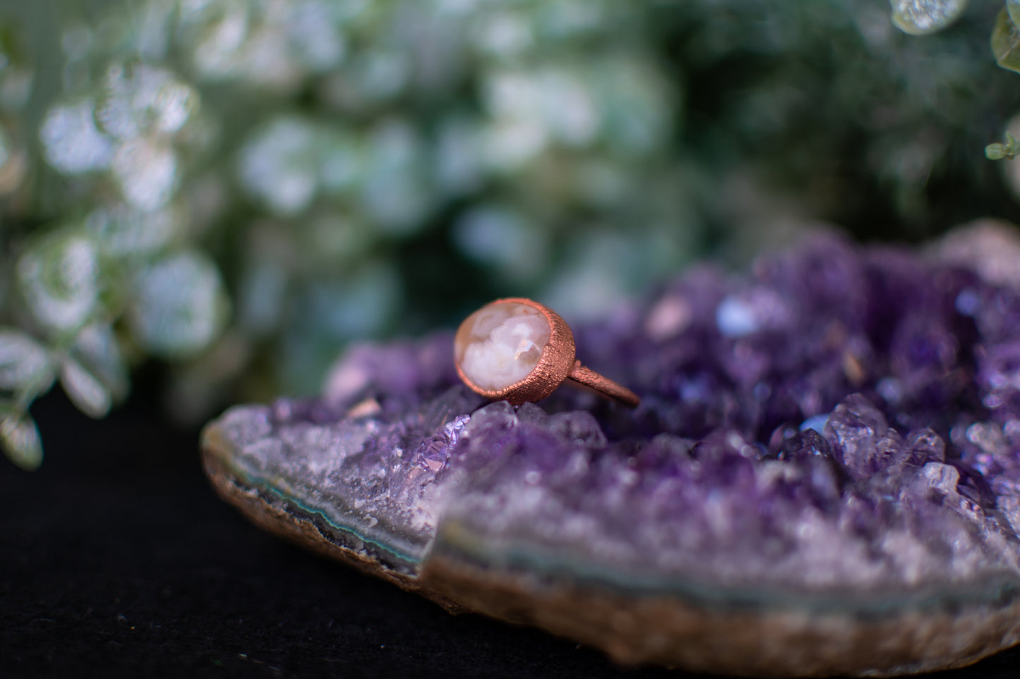 Pink Flower Agate- Size 8