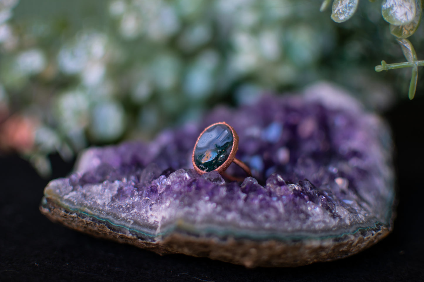 Moss Agate- Size 6.5