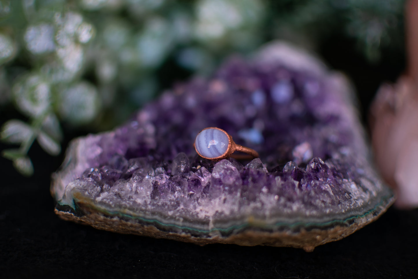 Blue Lace Agate- Size 7.5