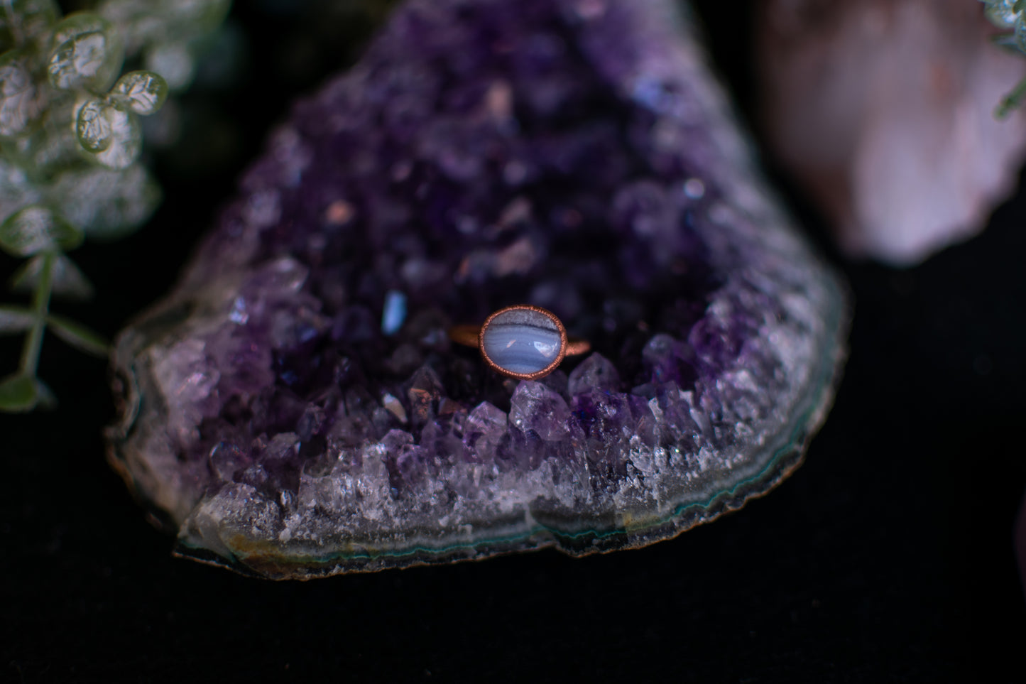 Blue Lace Agate- Size 6.5