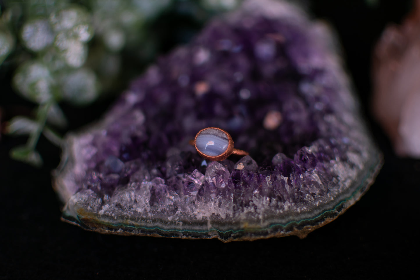 Blue Lace Agate- Size 6.5