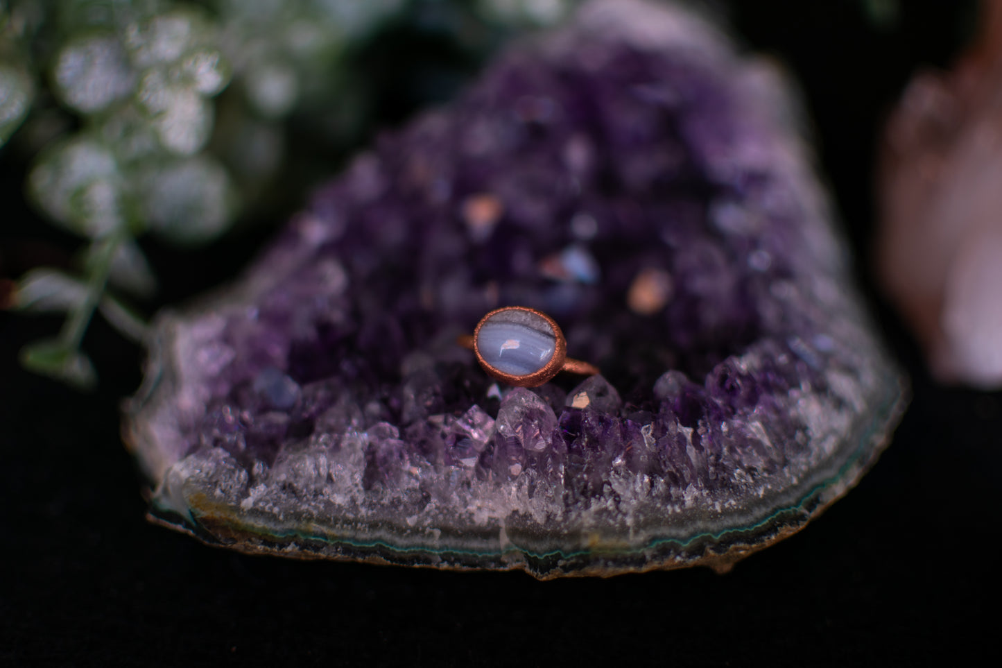 Blue Lace Agate- Size 6.5