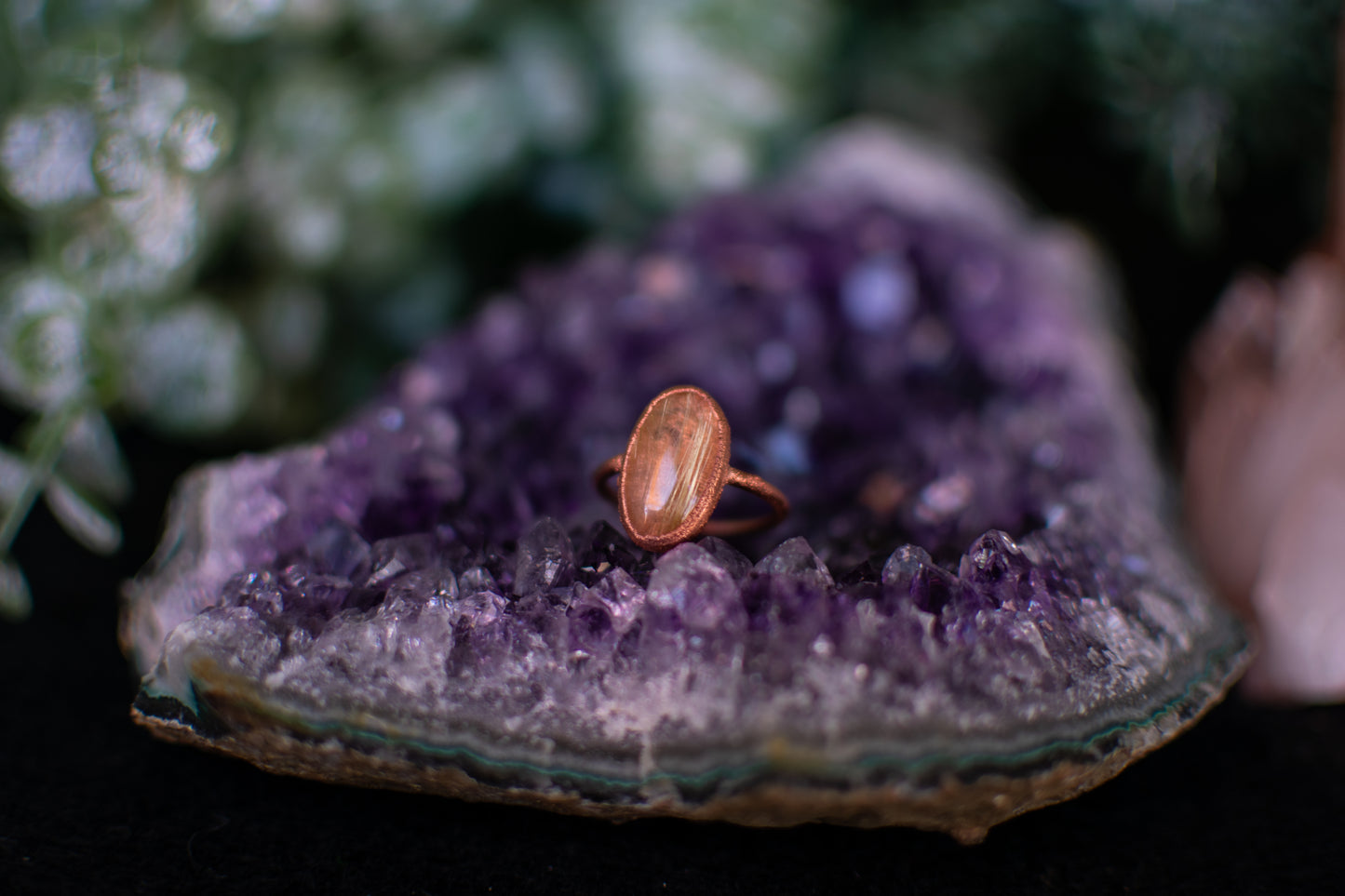 Golden Rutile Quartz- Size 6.5