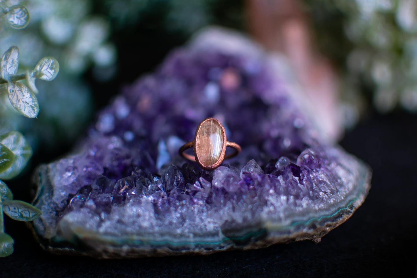 Golden Rutile Quartz- Size 6.5