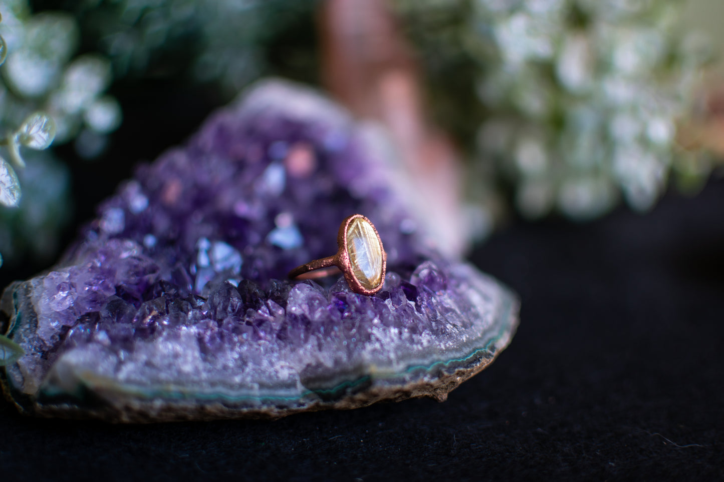 Golden Rutile Quartz- Size 7.5
