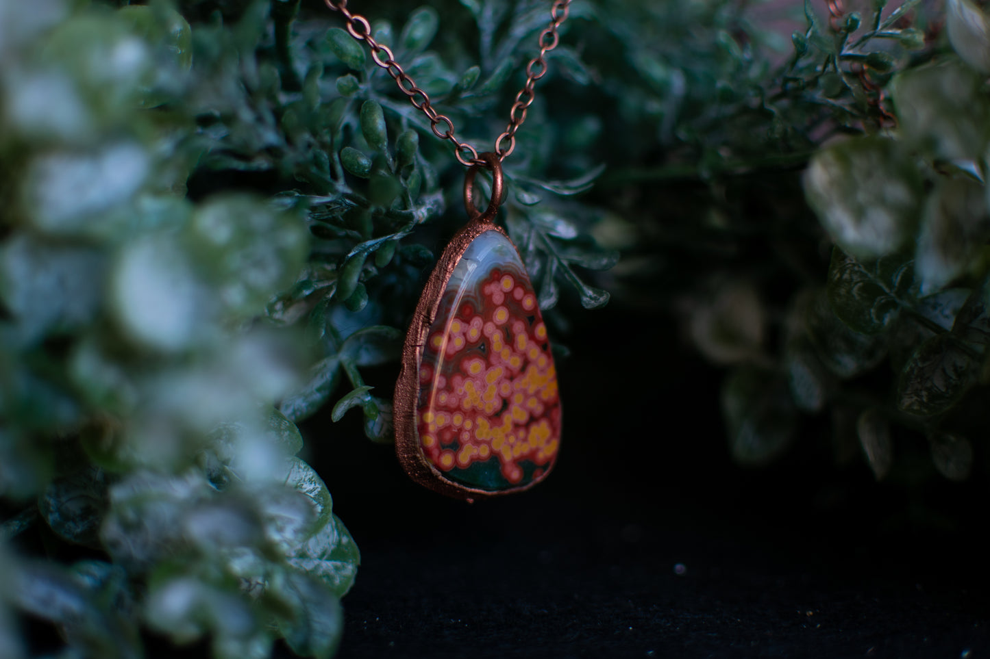 Ocean Jasper Pendant- eighth vein