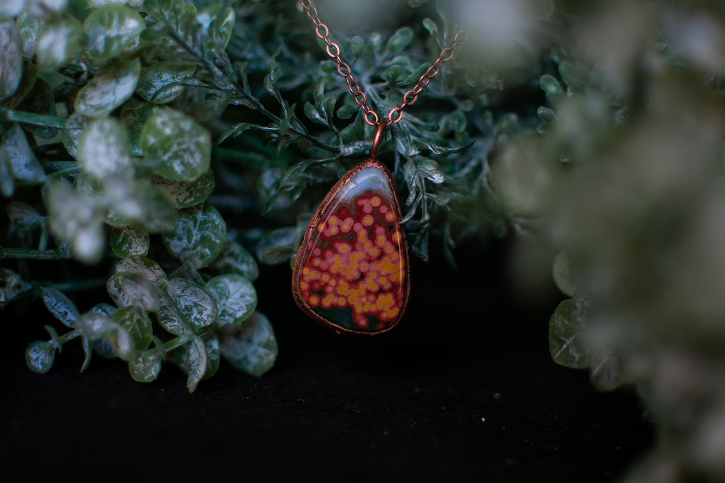 Ocean Jasper Pendant- eighth vein