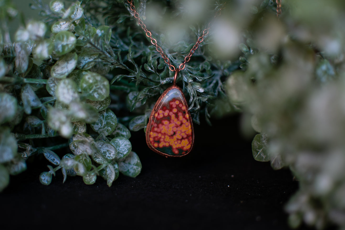 Ocean Jasper Pendant- eighth vein