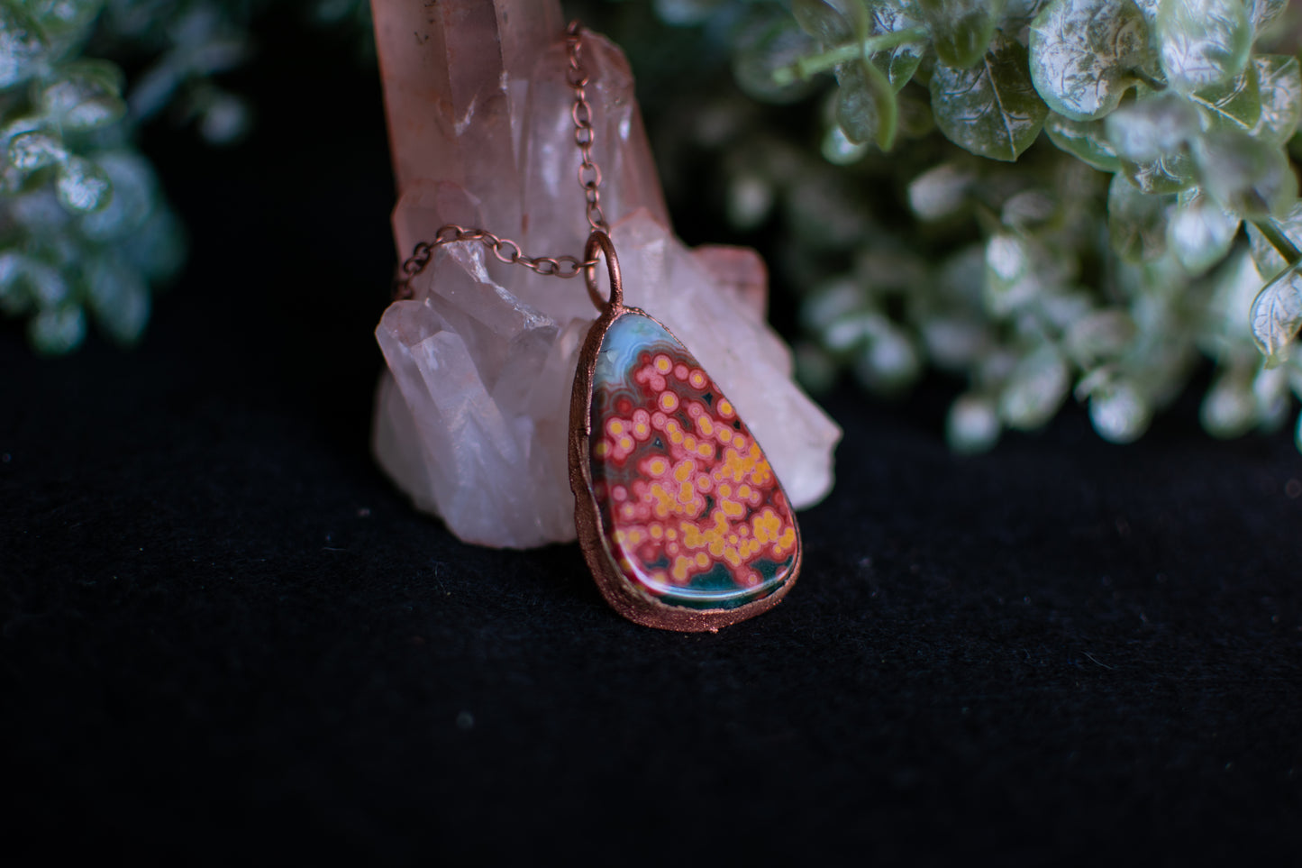 Ocean Jasper Pendant- eighth vein