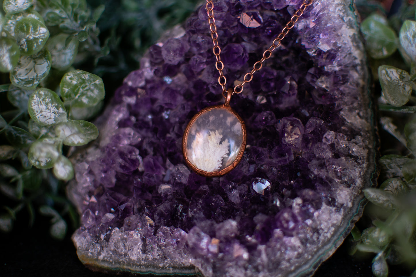 Plume Agate Pendant