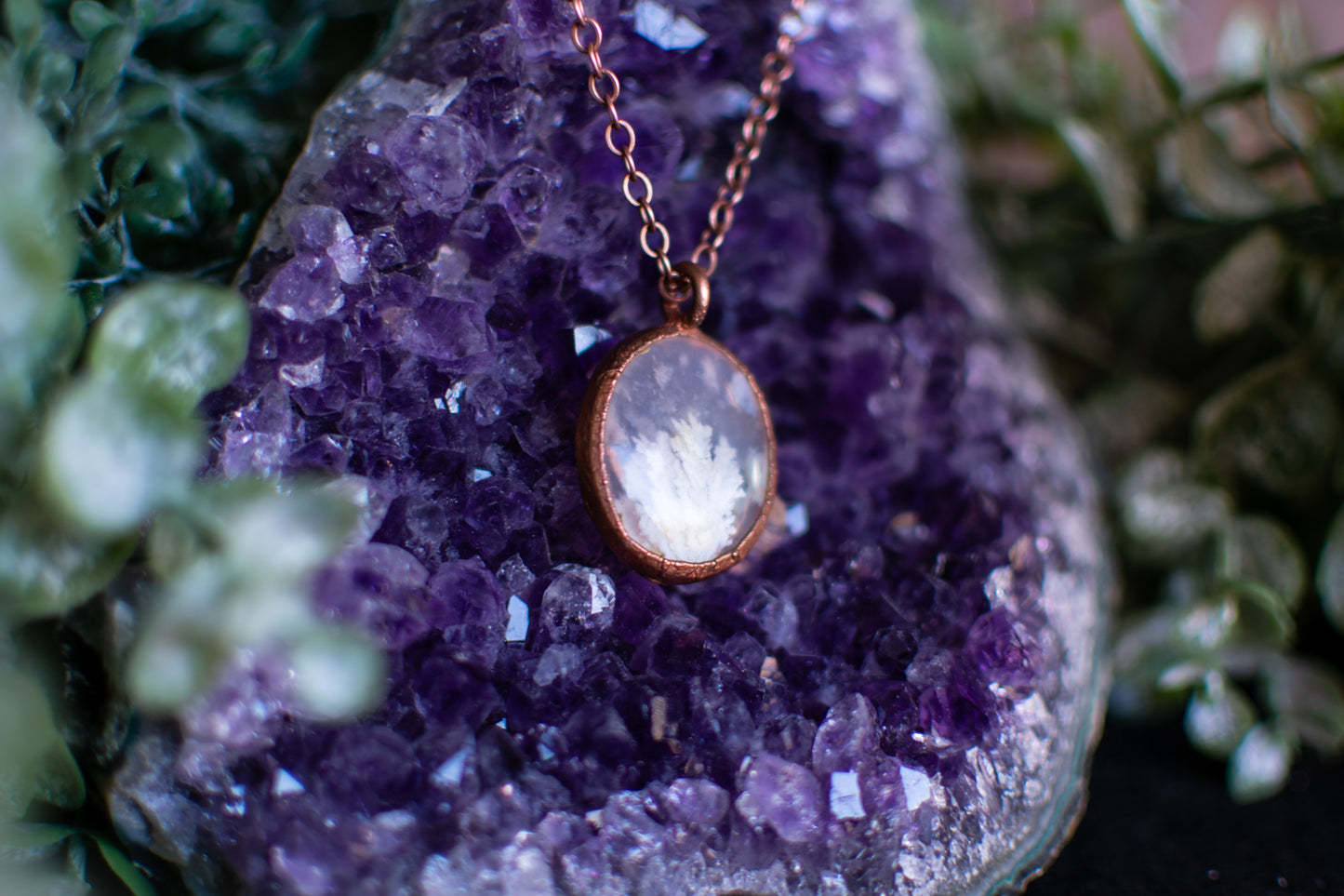Plume Agate Pendant